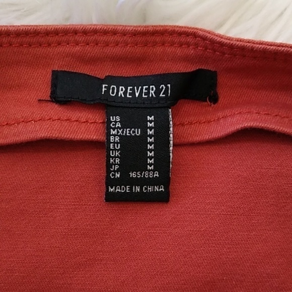 Forever 21 Denim Overall Mini Dress in Rust Size - M - Picture 10 of 15